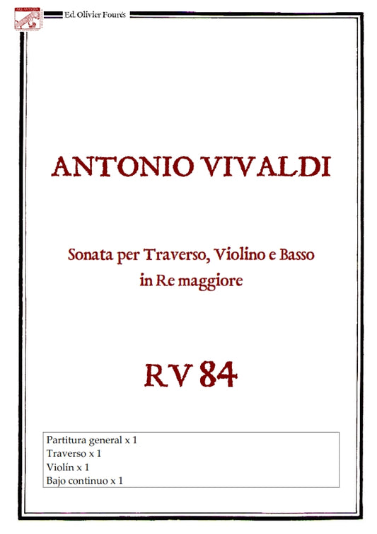 RV 84 Concerto per Traverso, Violino e Basso in Re maggiore