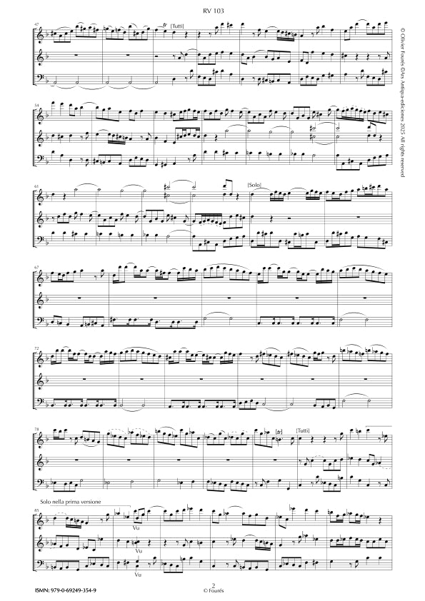 RV 103 Concerto per Flauto, Oboè e Fagotto in sol minore