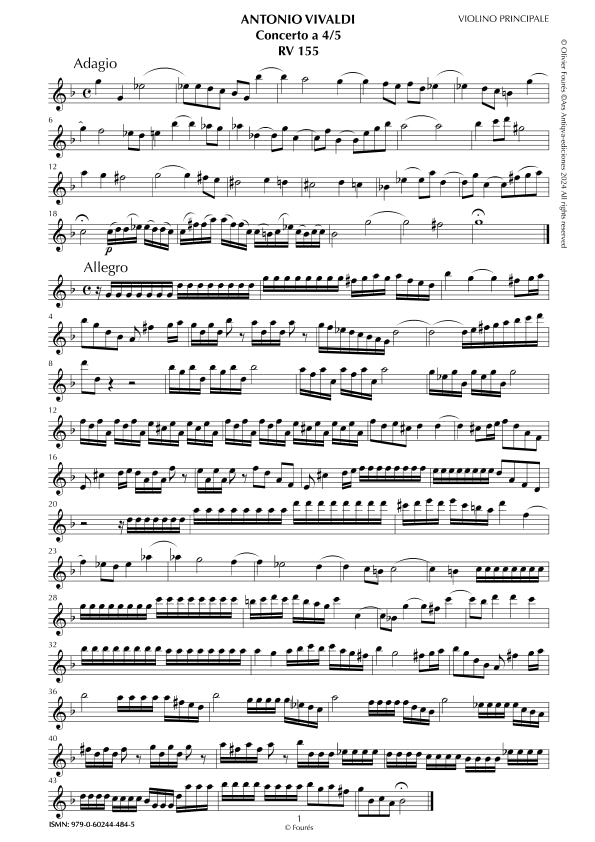 RV 155 Concerto per archi in sol minore