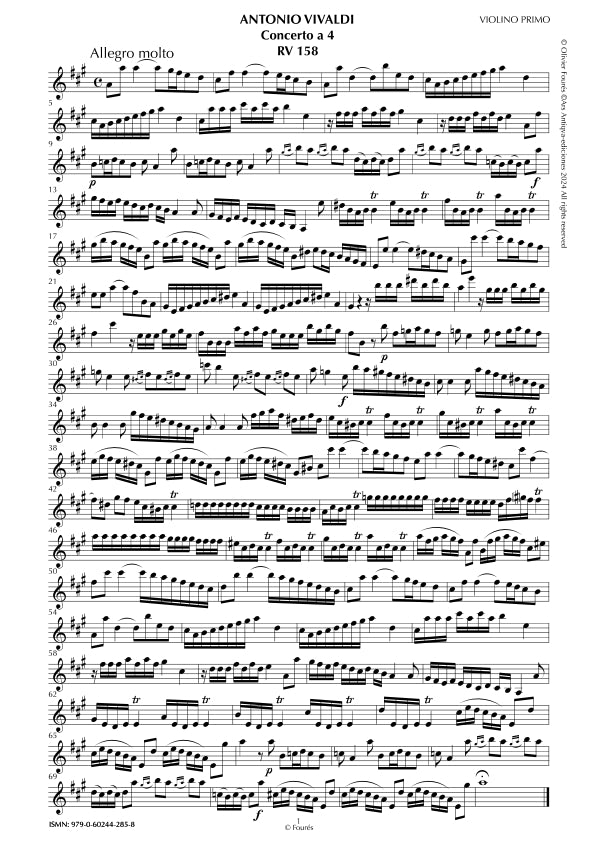 RV 158 Concerto per archi in La maggiore