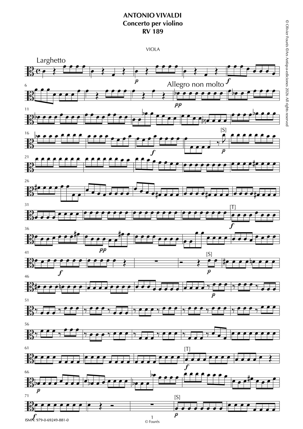 RV 189 Concerto per Violino in Do maggiore