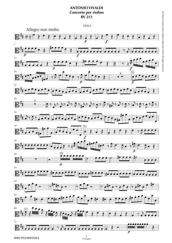 RV 211 Concerto per Violino in Re maggiore