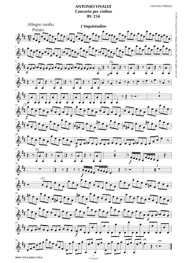 RV 234 Concerto per Violino in Re maggiore - L´INQUIETUDINE-