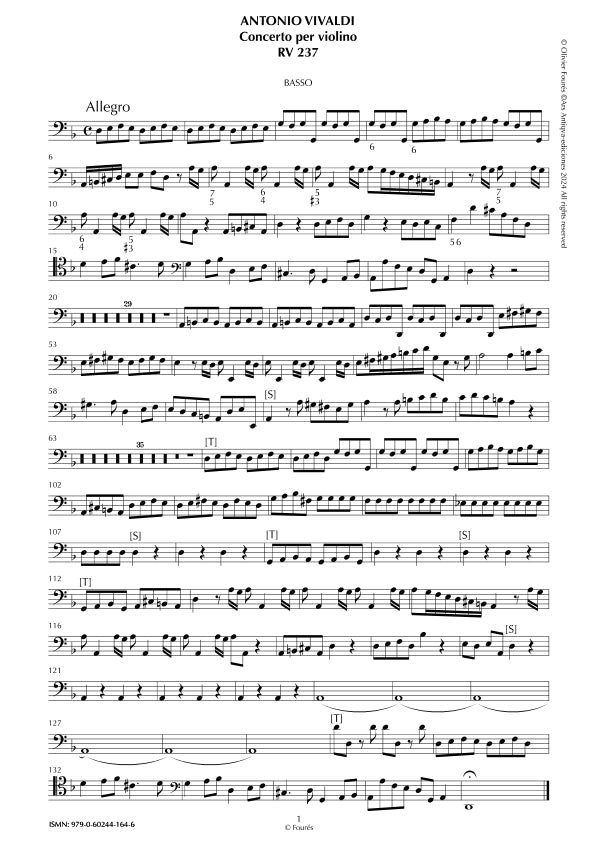 RV 237 Concerto per Violino in re minore