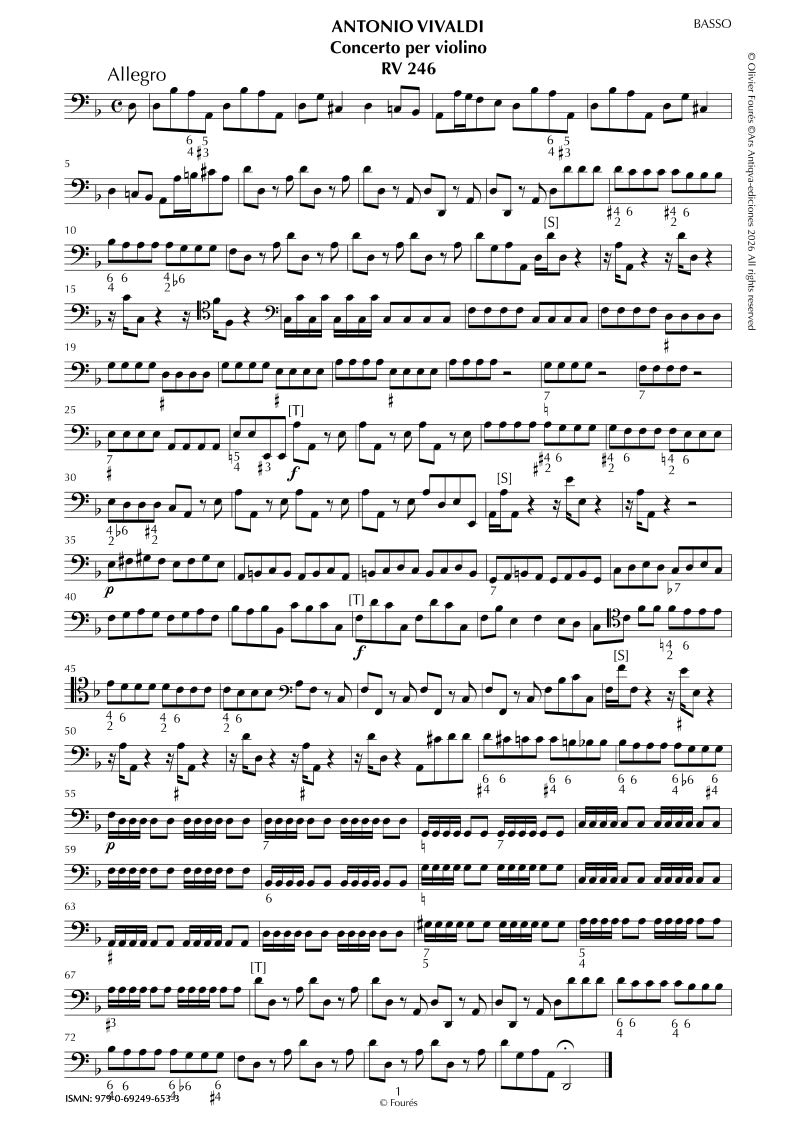 RV 246 Concerto per Violino in re minore