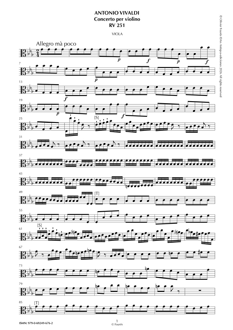 RV 251 Concerto per Violino in Mib maggiore