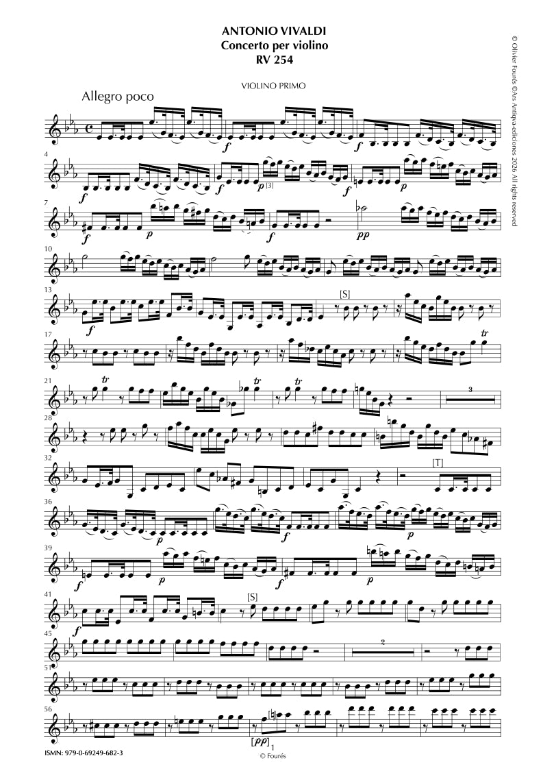 RV 254 Concerto per Violino in Mib maggiore