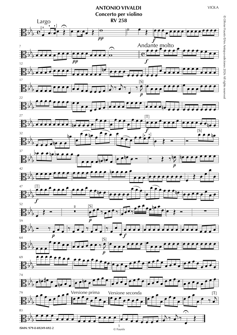 RV 258 Concerto per Violino in Mib maggiore