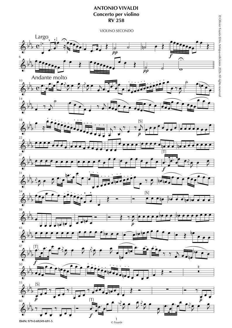 RV 258 Concerto per Violino in Mib maggiore