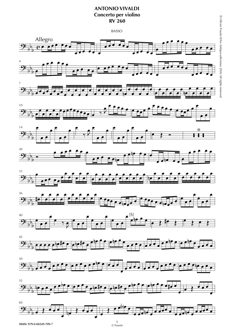 RV 260 Concerto per Violino in Mib maggiore per Anna Maria