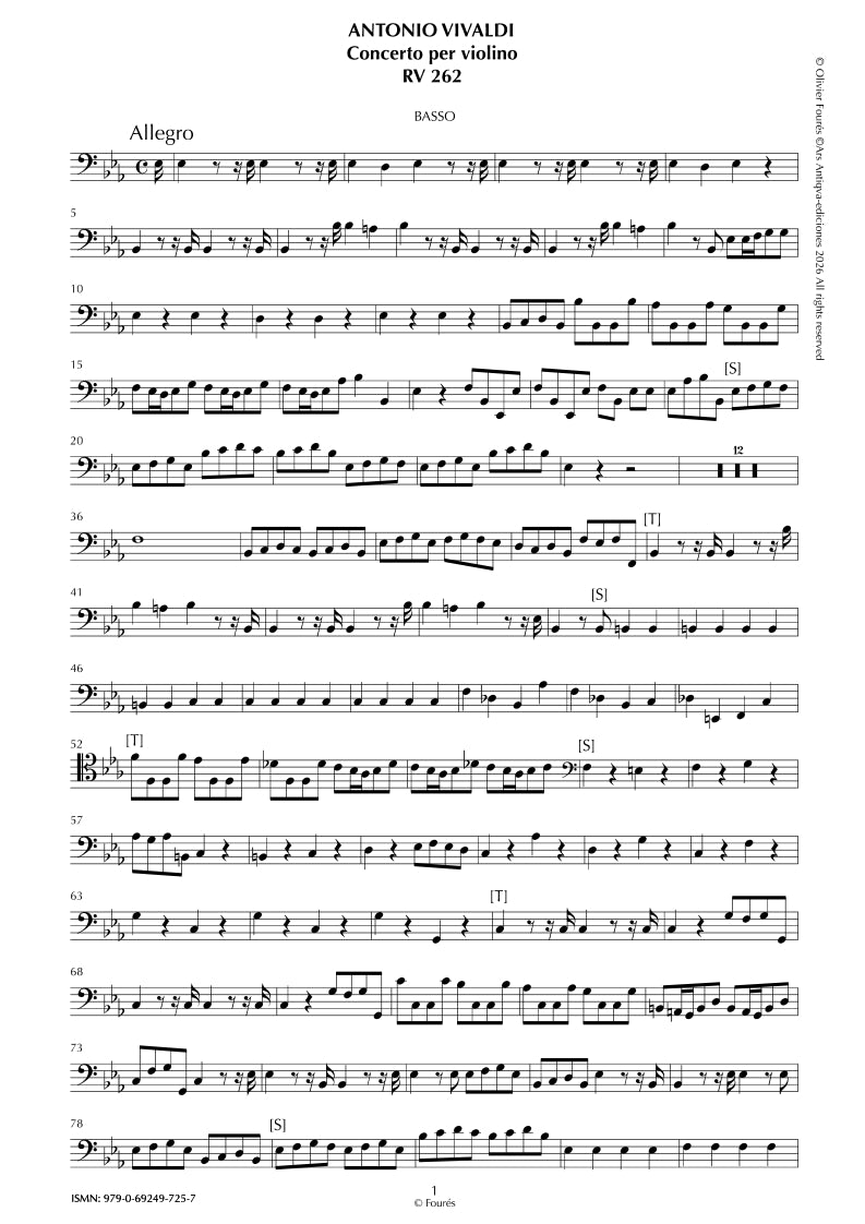 RV 262 Concerto per Violino in Mib maggiore