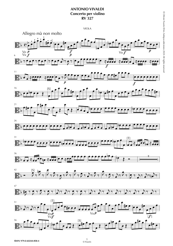 RV 327 Concerto per Violino in sol minore