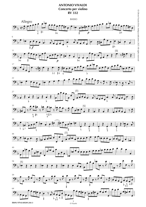 RV 332 Concerto per Violino in sol minore "Il Cimento dell´Armonia e dell´Invenzione" opera ottava N.VIII