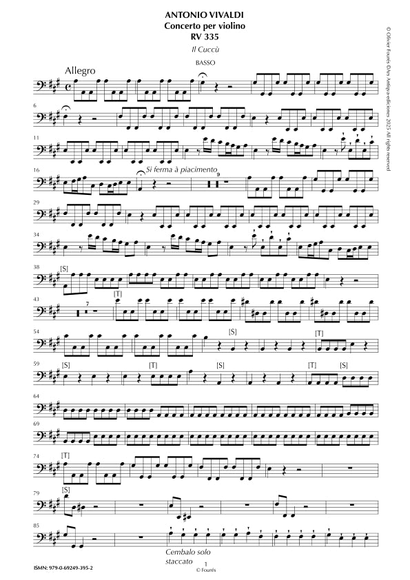 RV 335 / RV 335a Concerto per Violino in La maggiore -IL CUCCÙ / IL ROSIGNUOLO-