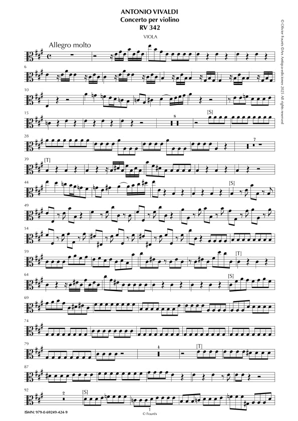 RV 342 Concerto per Violino in La maggiore