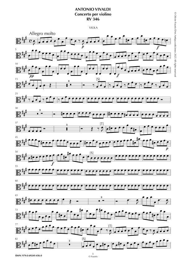 RV 346 Concerto per Violino in La maggiore