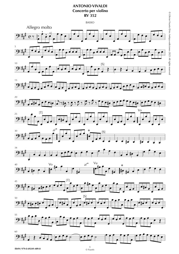 RV 352 Concerto per Violino in La maggiore