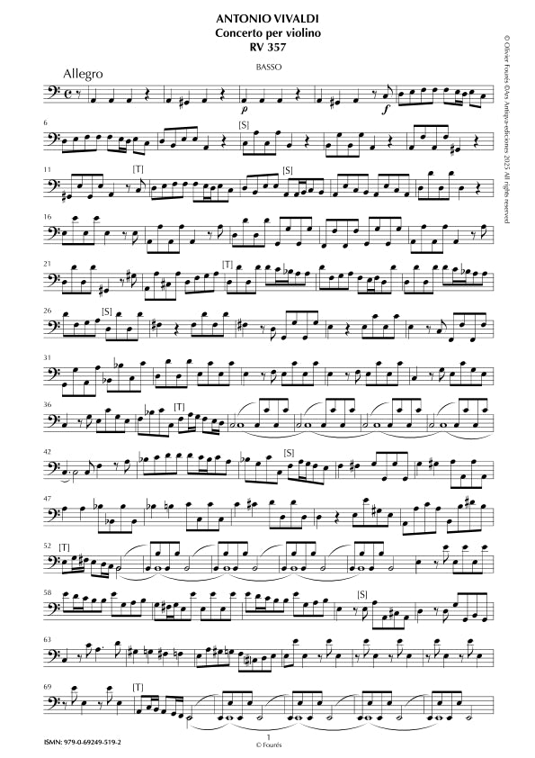 RV 357 Concerto per Violino in la minore "La Stravaganza" opera quarta N.IV