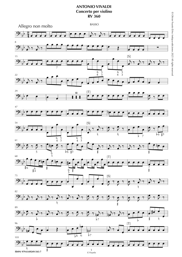 RV 360 Concerto per Violino in Sib maggiore -ricostruzione Olivier Fourés-