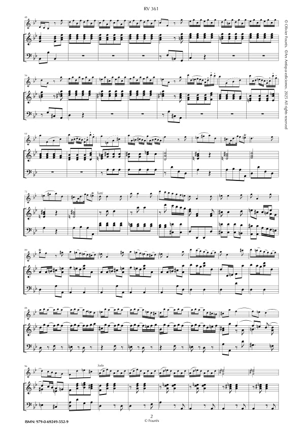 RV 361 Concerto per Violino in SI-b maggiore