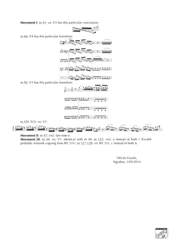 RV 367 Concerto per Violino in Si-b maggiore