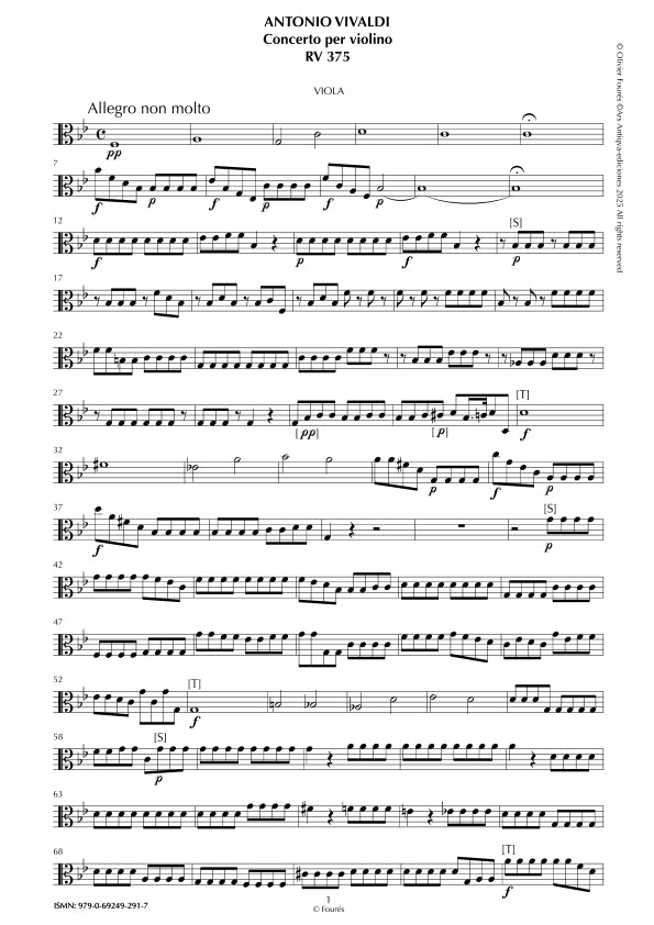 RV 375 Concerto per Violino in SI-b maggiore