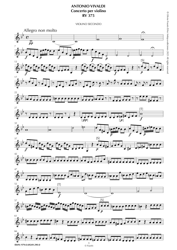 RV 375 Concerto per Violino in SI-b maggiore