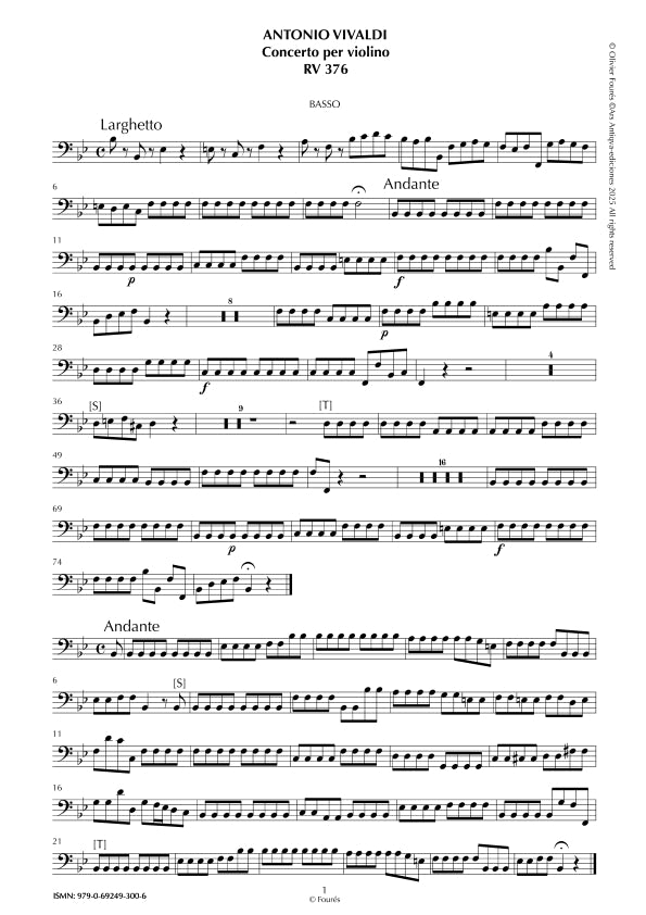 RV 376 Concerto per Violino in SI-b maggiore