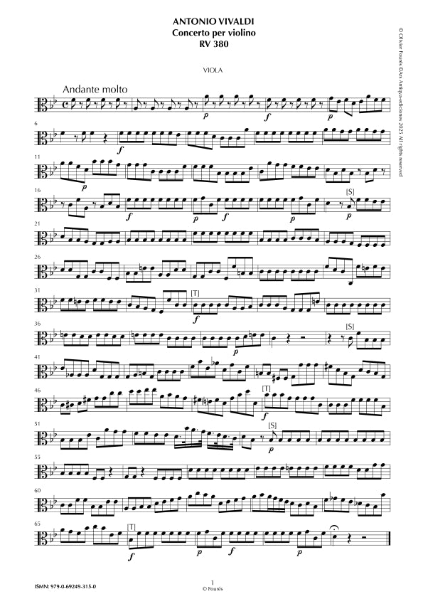 RV 380 Concerto per Violino in SI-b maggiore