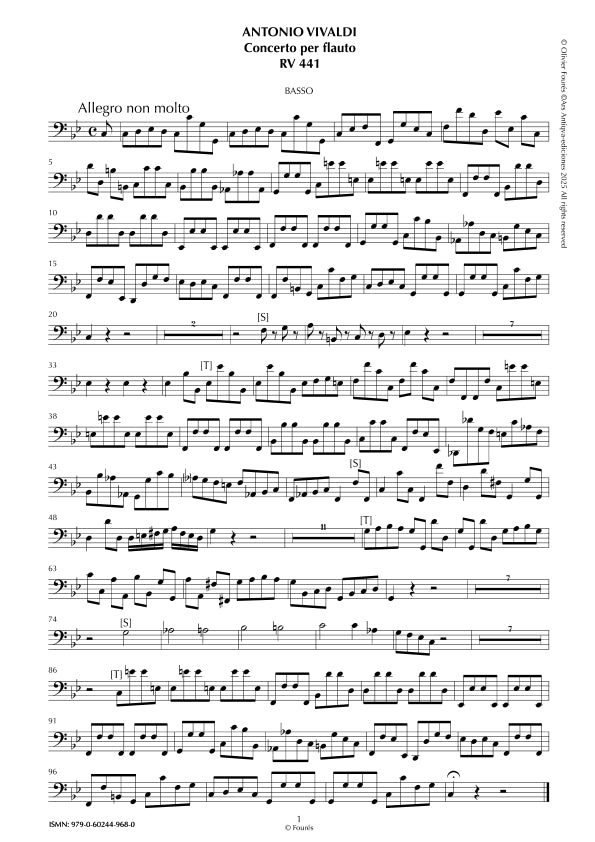 RV 441 Concerto per Flauto in do minore