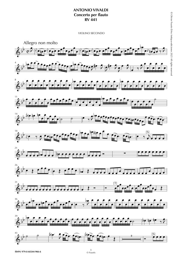 RV 441 Concerto per Flauto in do minore