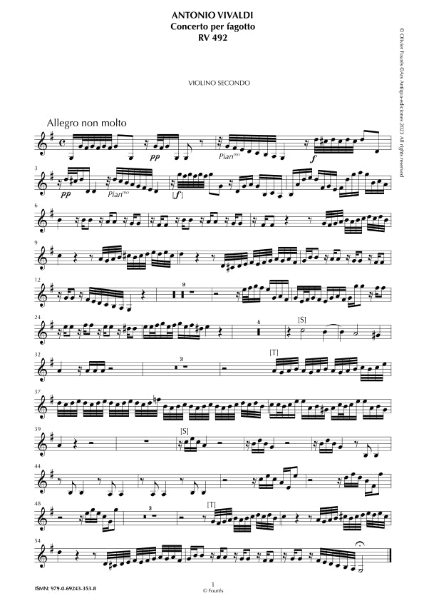 RV 492 Concerto per Fagotto in Sol maggiore