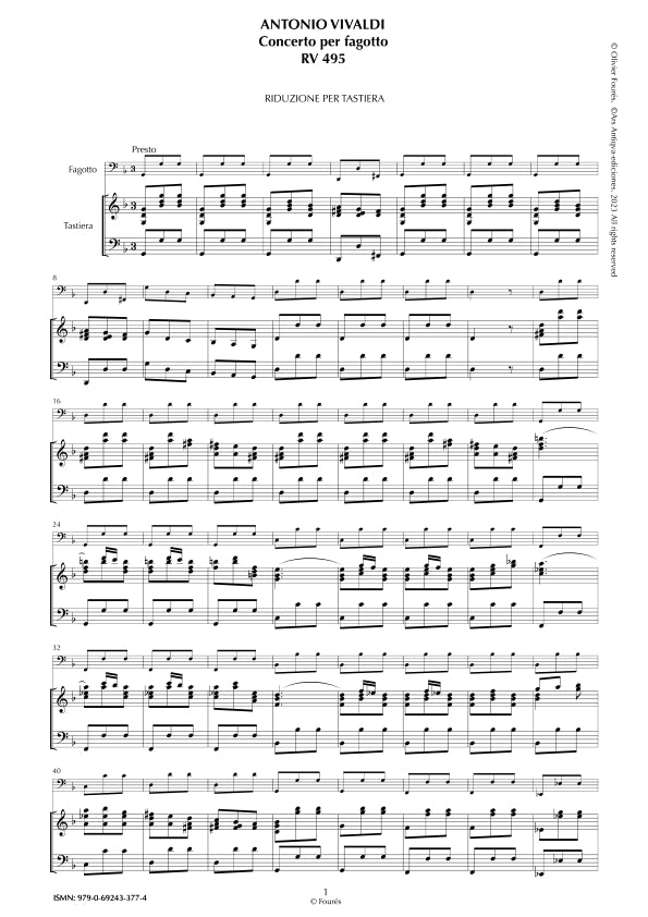 RV 495 Concerto per Fagotto in sol minore