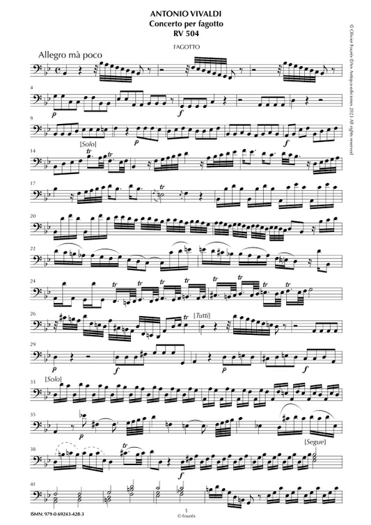 RV 504 Concerto per Fagotto in Si-b maggiore