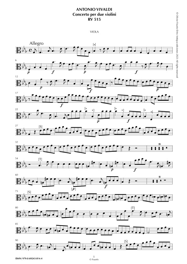 RV 515 Concerto per 2 Violini in Mi-b maggiore