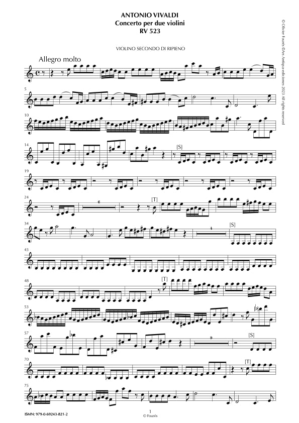 RV 523 Concerto per 2 Violini in la minore