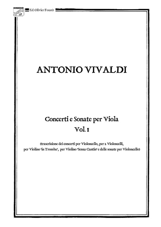 CONCERTI E SONATE PER VIOLA VOL.1