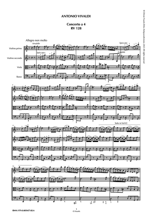 RV 128 Concerto per archi in re minore