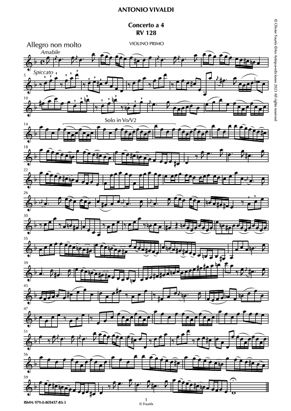 RV 128 Concerto per archi in re minore
