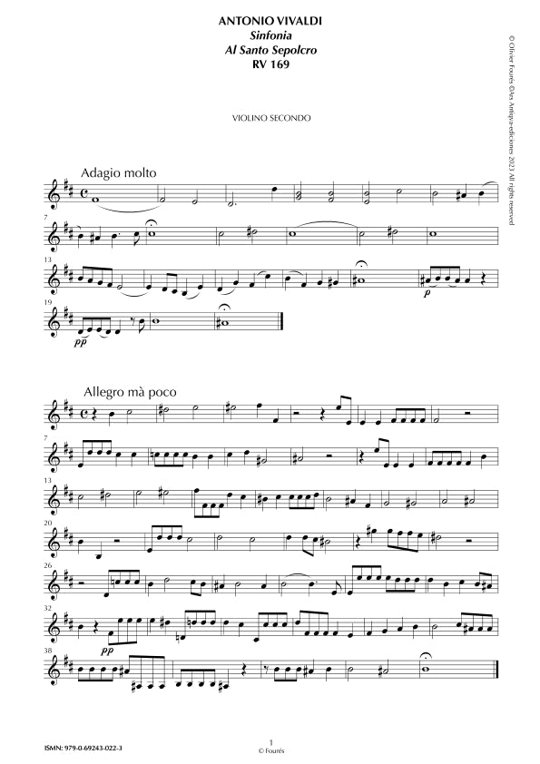 RV 169 Sinfonia AL SANTO SEPOLCRO in si minore