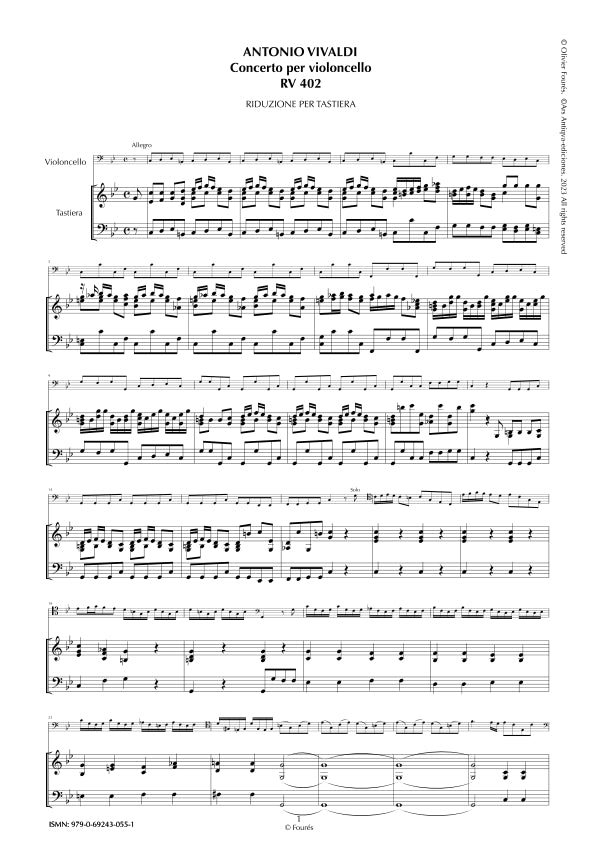 RV 402 Concerto per Violoncello in do minore