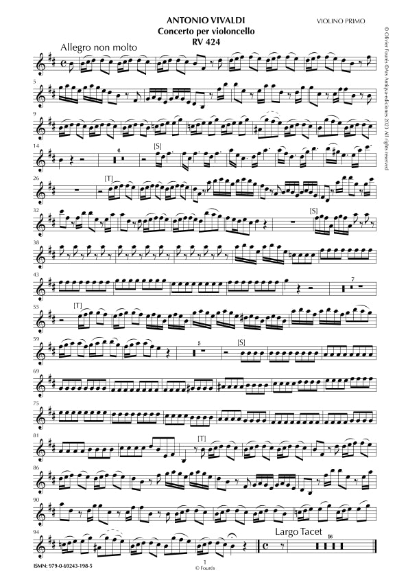 RV 424 Concerto per Violoncello in si minore