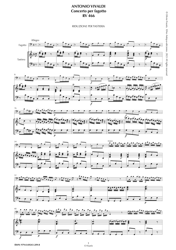 RV 466 Concerto per Fagotto in Do maggiore
