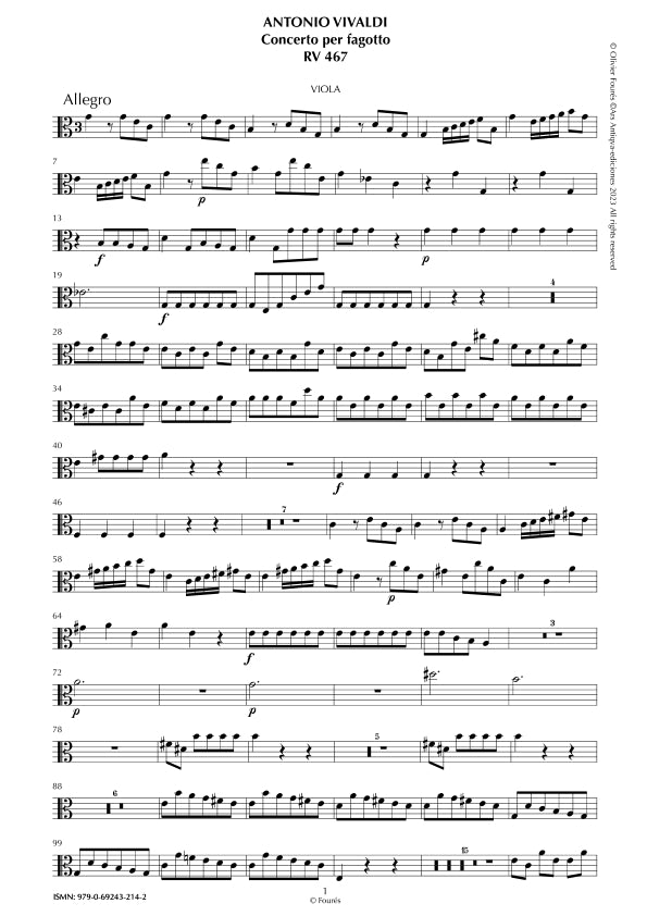 RV 467 Concerto per Fagotto in Do maggiore