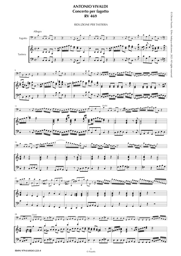 RV 469 Concerto per Fagotto in Do maggiore