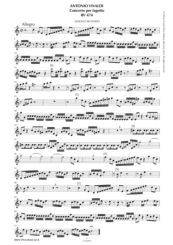 RV 474 Concerto per Fagotto in Do maggiore