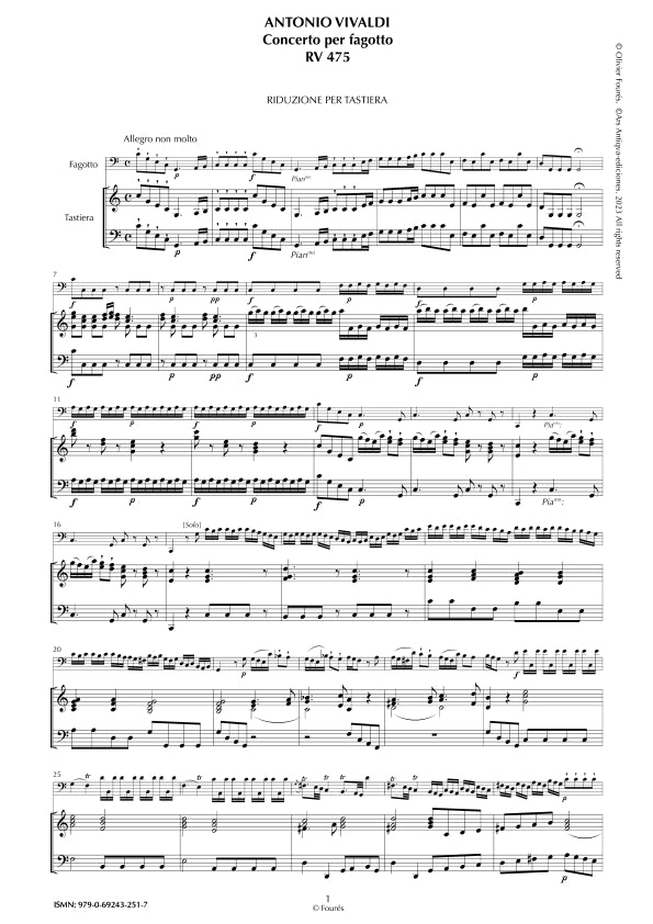 RV 475 Concerto per Fagotto in Do maggiore