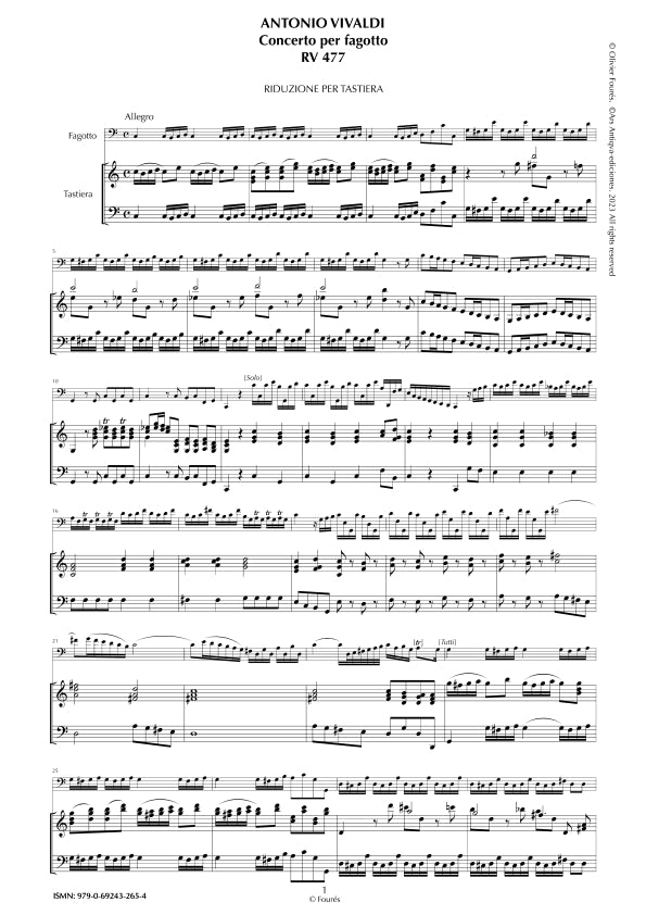 RV 477 Concerto per Fagotto in Do maggiore