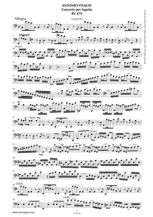 RV 479 Concerto per Fagotto in Do maggiore