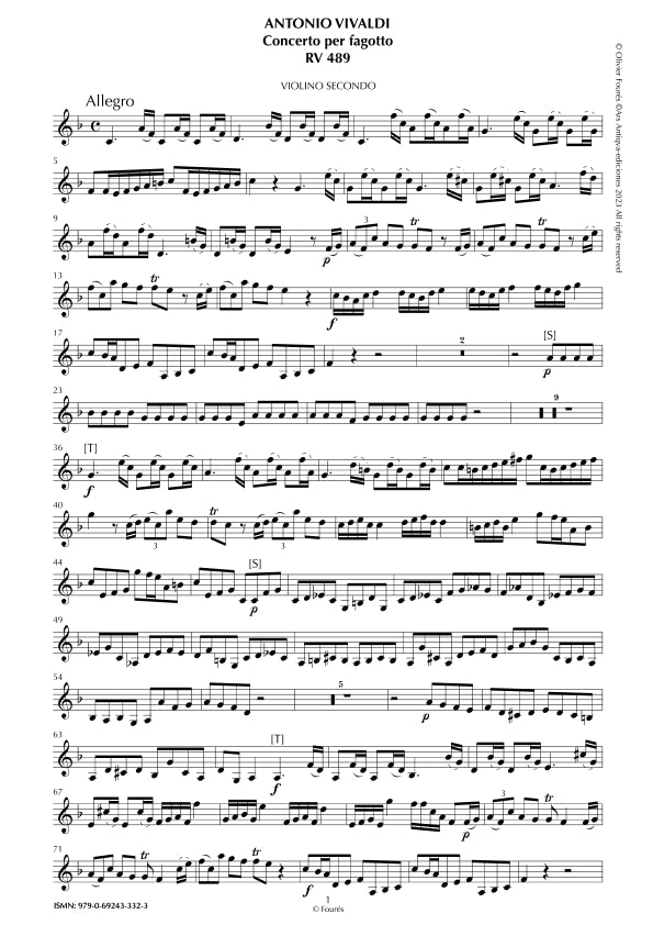 RV 489 Concerto per Fagotto in Fa maggiore
